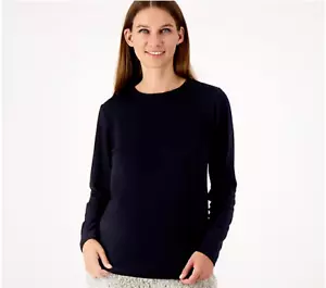 BumbleBella by Jill Martin Classic Long Sleeve Tee Shirt Black Size 2X A521337 - Picture 1 of 2