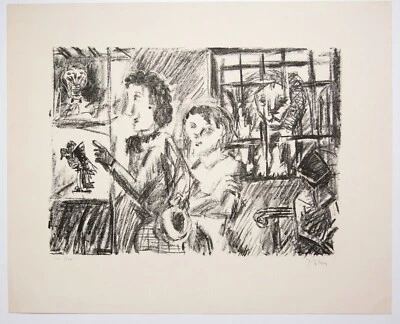 Joachim John: Lithografie handsigniert und bezeichnet "Im Zoo" - Bild 1 von 4