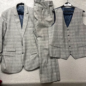 Tweedmaker 3 Piece Suit Mens 50 (Fits 44x33) Gray Plaid Classic Heritage - Picture 1 of 21