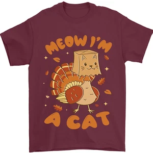Thanksgiving Christmas Turkey I'm a Cat Mens T-Shirt 100% Cotton - Picture 1 of 104