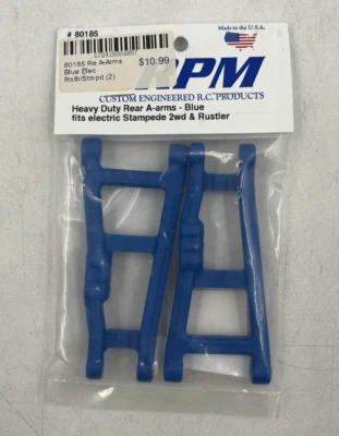 RPM #80185 Heavy Duty Rear A-arms - Blue its Electric Stampede & Rustler - Image 1 of 2