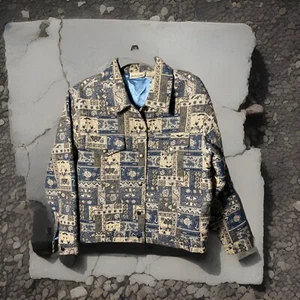 Jaqueline Design Studio Designed Jacke Damen Med Made In India Rare Vintage - Bild 1 von 11
