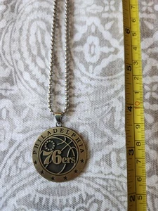 Philadelphia 76ers NBA Basketball Double Sided Pendant Necklace Chain  - Picture 1 of 3