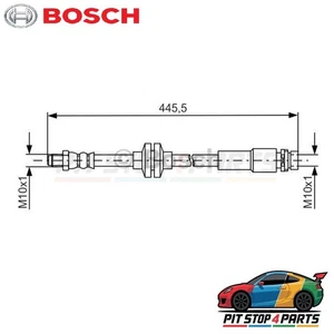 Bosch 1987481668 Brake Hose Rear 420 mm Fits Ford Focus 2013-2017 1681131 - Picture 1 of 5