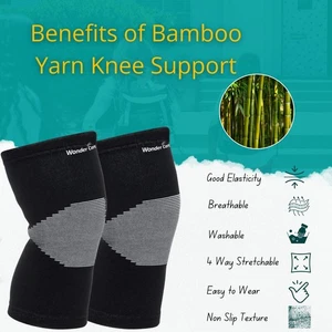 Bamboo Knee Compression Sleeve for Men and Women Wonder Care Compression Knee - Picture 1 of 8