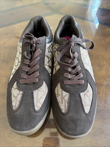 Calvin Klein Zapatos Informales Tenis Marrón Corbata Logo CK Gamuza Logo Para Hombre Talla 11 - Imagen 1 de 11
