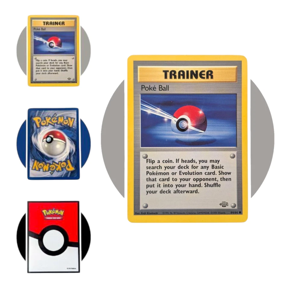 Jungle Vintage Pokemon Art Card (WW108): Poke Ball 64/64 - Image 1 of 4
