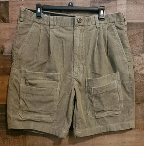Gianfranco Ruffini Italy einfarbig oliv Cord Cargo Utility Shorts Gr. 38/30 Vintage? - Bild 1 von 14