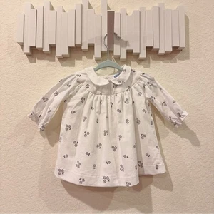 Abito Jacadi bianco stampa floreale cotone velluto a coste 3 mesi nuovo con etichetta vestito bambino taglia 3M - Foto 1 di 5