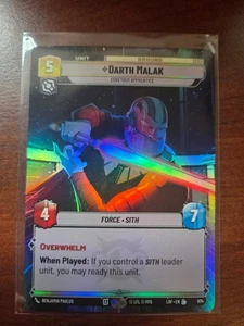 Star Wars Unlimited Legends Of The Force Hyperspace Foil Darth Malak 974 L - Picture 1 of 1