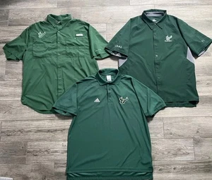 USF Bulls Performance Shirt Lot of 3 Adidas Columbia Under Armour Mens Large - Picture 1 of 13