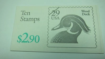 U.S 1991 Wood Duck Stamp Booklet. Scott # BK173 (10 of Scott # 2484) (29 cent) - Image 1 of 2