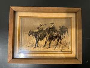 Frederic Remington, Vintage 1974 Lucid Lines Photography on Glass. - Picture 1 of 4