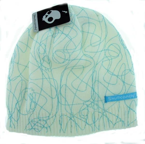 Skullcandy Riot Audio Lautsprecher Beanie Mütze in Eisweiß mit Blau Brandneu - Bild 1 von 1