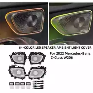 4x For Mercedes Benz C Class W206 LED Door Speaker 64 Colors Ambient Light 2022+ - Bild 1 von 23
