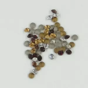 MIX PP18-5 : 60 strass Swarovski fond conique PP18 (2,45mm) MIX 4 couleurs - Picture 1 of 6