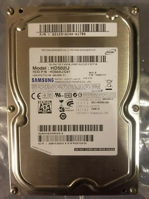 Samsung HD502IJ HD502IJ/C01 FW: 1AA01117 500GB SATA 3.5" HD PN 62123-A14A-A17BQ - Image 1 of 3