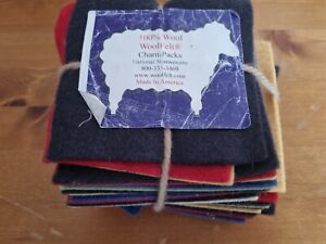 100% wool felt 1mm thick 12cm square sample pieces