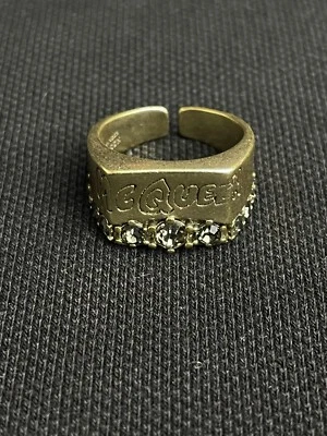 Mcqueen Gold Monogram Designed on Head Charming Elegant Ring - Image 1 of 4