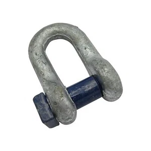 Galvanised Lifting Dee Shackle Square Head Pin 4.75 Ton (4.75T Marine Boat) - Picture 1 of 8