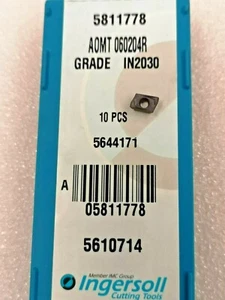 INGERSOLL✔️ 2 x Wendeschneidplatte ✔️ AOMT 060204R IN2030 ✔️ R0,4 ✔️ - Bild 1 von 3