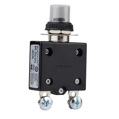 Disyuntor Térmico 30a 125/250v Ac 32v Dc Botón Restablecer Sobrecarga Térmica Foto 1 de 4