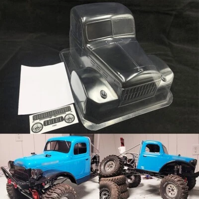 1/10 for Dodge Power Wagon Cab PC Clear Body for RC Crawler Axial SCX10 TRX4 - Image 1 of 4