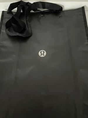 Lululemon Reusable Bag Tote Snap Closure Large Size 16x14x6.5" Black & White. - Image 1 of 4