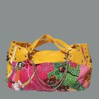 Mary Frances Women's Double Strap Handbag  Beaded Brads Floral Pattern W/ Double