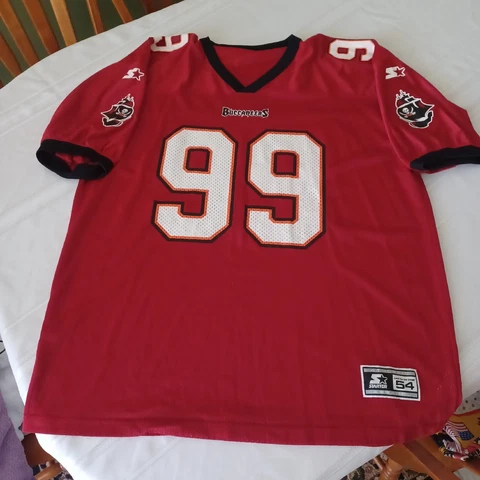 Vintage Starter Tampa Bay Buccaneers Jersey Adult Red Warren Sapp NFL Mens 54 Cover