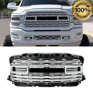 Bright White Front Bumper Grille w/ Camera Hole For 2020-2024 RAM 2500 3500 4500 - Picture 1 of 11