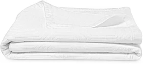 Hudson Park Italian Tivoli Matelasse Full / Queen Quilted Coverlet White New - Picture 1 of 6