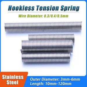 Molla di Tensione Senza Gancio Molle di Prolunga in Acciaio Inox Filo Dia 0,3/0,4/0,5mm - Foto 1 di 7
