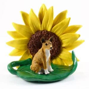 Basenji Sonnenblume Figur - Bild 1 von 2