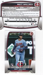 MLB MIMMESOTA TWINS MATT WALLNER RC 2023 Bowman Baseball 1st Round Rookie NMMT - Picture 1 of 1