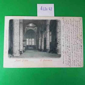 Postal De Ascoli Piceno Iglesia De San Francisco 1903 Viajada Escrita - Imagen 1 de 2