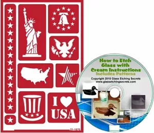 Stencil patriottici americani riutilizzabili, adesivi: Statua della Libertà, Campana della Libertà - Foto 1 di 4
