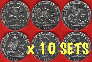 WHOLESALE 10 sets: Burundi set of 6 coins: 5 francs 2014 "Birds" UNC - Picture 1 of 2
