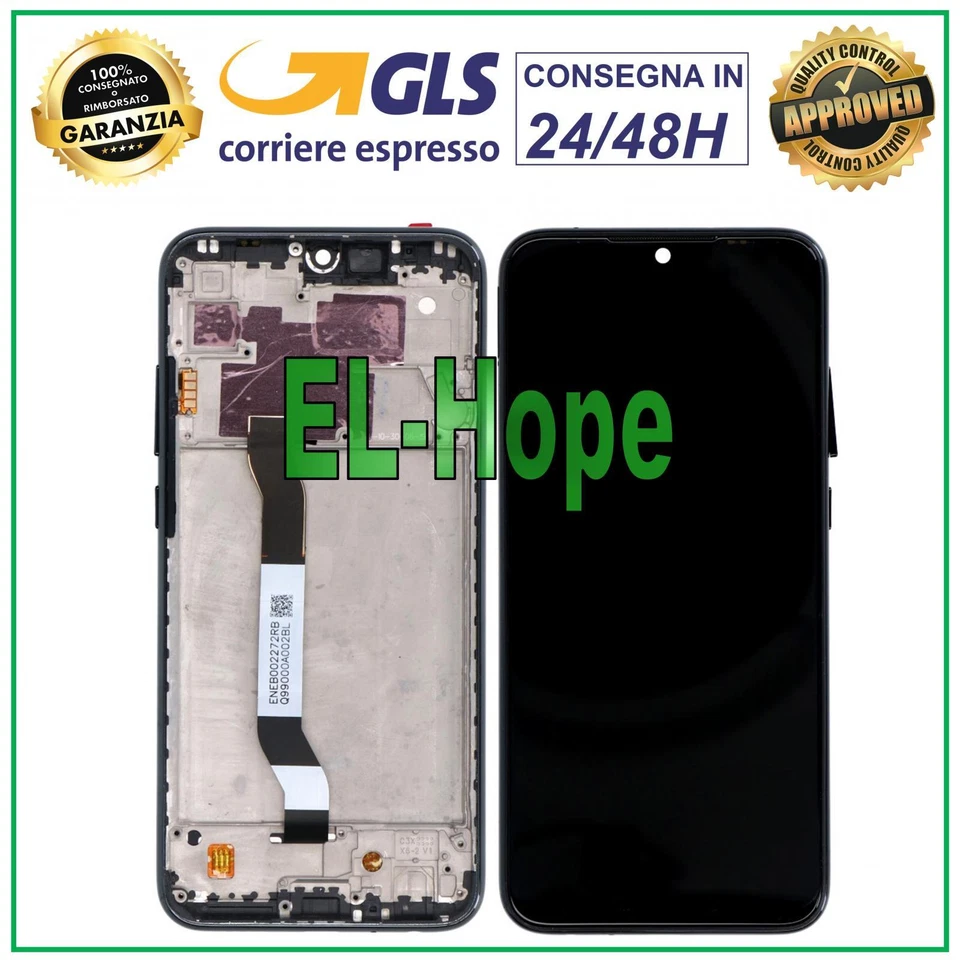 DISPLAY LCD + FRAME PER XIAOMI REDMI NOTE 8T M1908C3XG TOUCH SCREEN SCHERMO NERO - Immagine 1 di 1