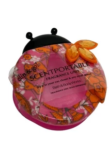 Bath & Body Works Pink Flowers Ladybug Scentportable VISOR CLIP Car Fragrance - Picture 1 of 2