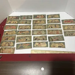Posten 28 Vintage Zeitung Comic Streifen Schnitt Spielgeld Glücksböcke - Bild 1 von 6