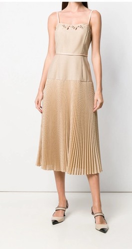 Abito plissettato traforato FENDI MIDI NUOVO CON ETICHETTE TAGLIA 40