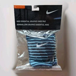 Nike Essential Graphic Knee Pads Unisex Blue Sz XS/S One Pair Dri-Fit Knit Short - Picture 1 of 6