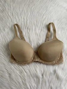 Bali Bra Womens Size 34D Tan Floral Lace Unlined Underwire Back Closure - Picture 1 of 7