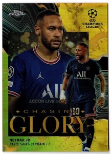 2021-22 Topps Cromo UEFA Persiguiendo la Gloria Oro Refractor NEYMAR JR CG-12 19/50 PSG - Imagen 1 de 1