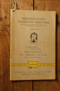 1957 Marshalltown Iowa Bell System Phone Directory Book - Picture 1 of 1