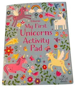 Usborne My First Unicorns Activity Pad Paperback 50 Tear Off Sheets BRAND NEW - Foto 1 di 5