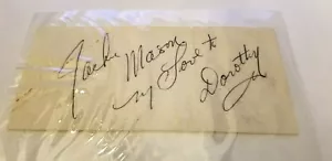 Autógrafo de Jackie Mason - Imagen 1 de 1