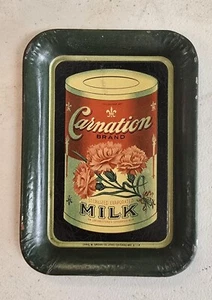 Vintage Carnation Milk Advertising Tin Litho Tip Tray - c1910 - Picture 1 of 6