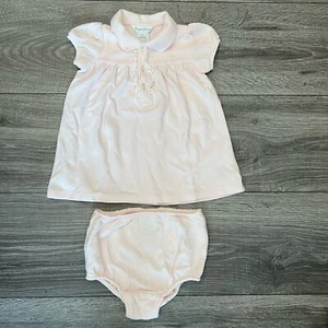 Ralph Lauren Baby Mädchen Kleid Set Gr. 6M Pastell Rosa Kragen Spitze Knöpfe - Bild 1 von 6
